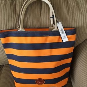 Orange and Navy Blue Dooney and Bourke Tote